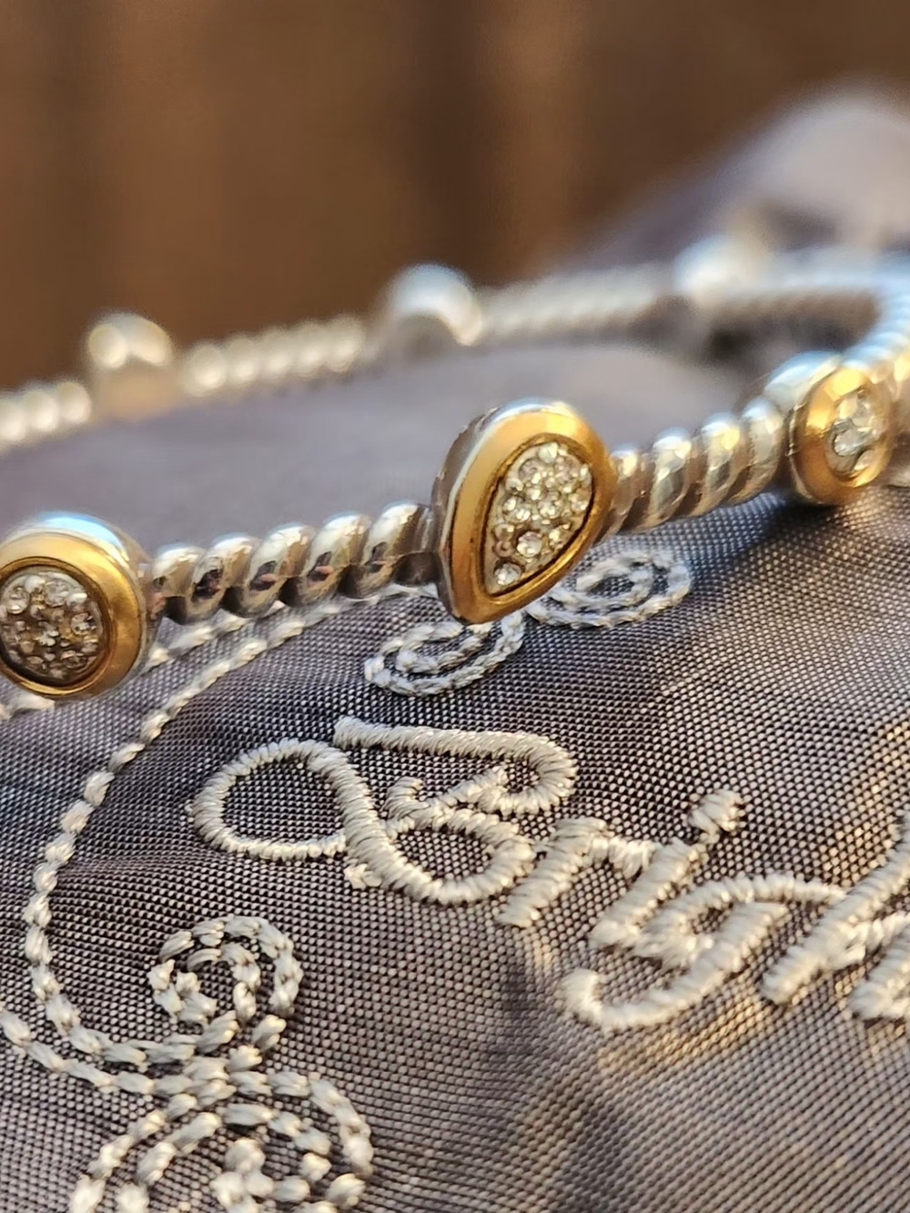 Brighton Yalta Hinged Teardrop Crystal Bracelet- Two-tone